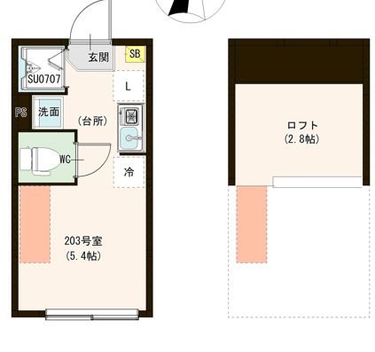 カーサ エスト 小岩 0203号室 間取り