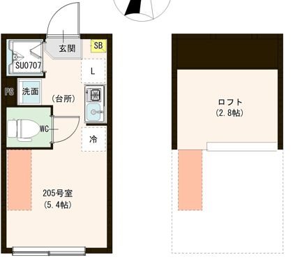カーサ エスト 小岩 0205号室 間取り