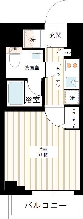 ラヴェニール横浜蒔田 0703号室 間取り