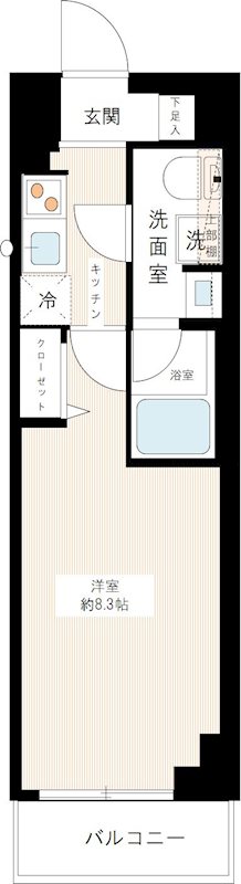 パティーナ東武練馬 0413号室 間取り