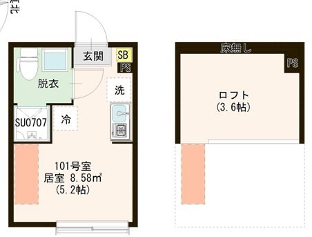 Ａｖｅｎｉｒ 上石神井 0101号室 間取り