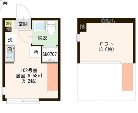 Ａｖｅｎｉｒ 上石神井 0108号室 間取り