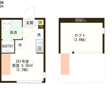 Ａｖｅｎｉｒ 上石神井 0201号室 間取り