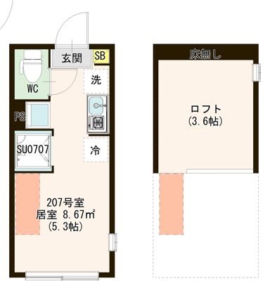 Ａｖｅｎｉｒ 上石神井 0207号室 間取り