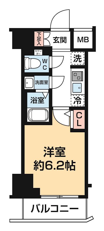 ルフレ プレミアム横浜リーヴァ 0604号室 間取り