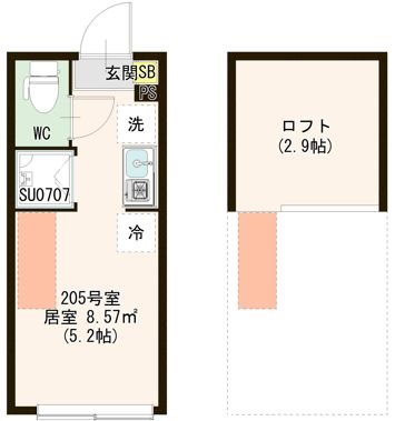 レジデンス・イン初台 0205号室 間取り