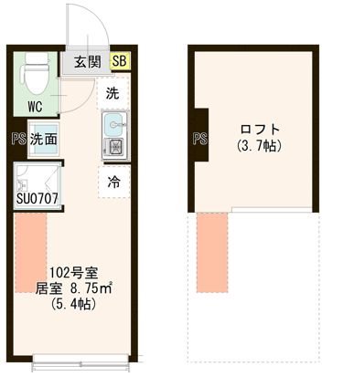 レジデンス・イン初台 0102号室 間取り