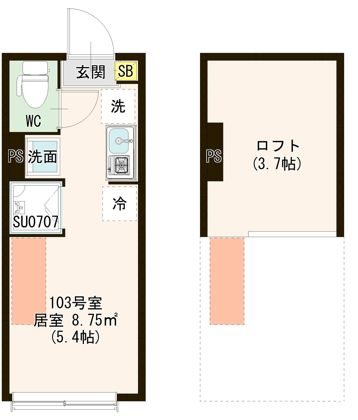 レジデンス・イン初台 0103号室 間取り