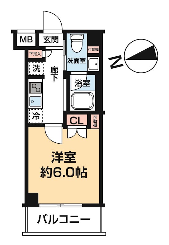 ＡＺＥＳＴ川口 0502号室 間取り