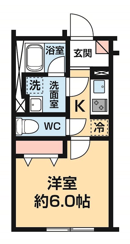 ハーモニーフラッツ神楽坂 0103号室 間取り