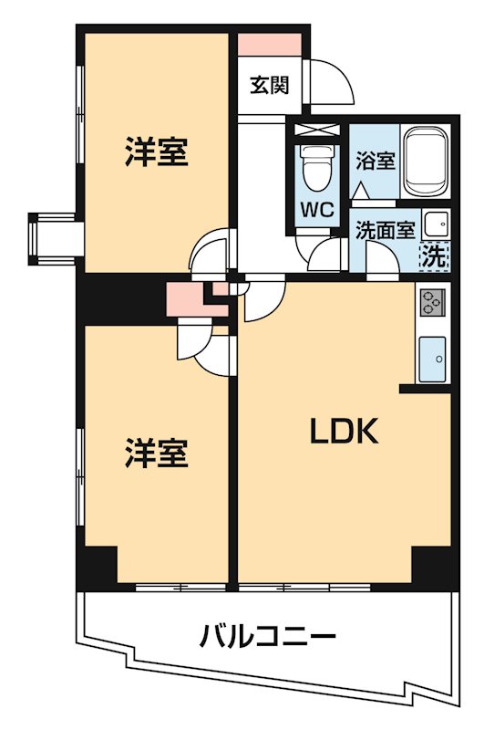 ＩＳＭ八王子 0504号室 間取り