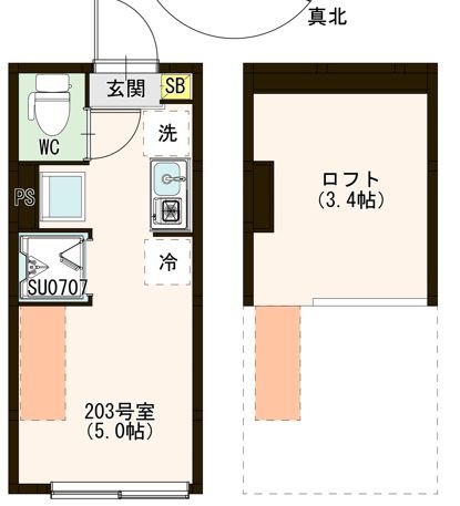 Ｅｍａｒｉｅ代田橋 0203号室 間取り
