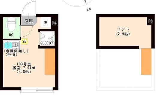 ＪＵＮＥ 0105号室 間取り