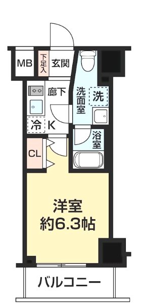 ガレリアレジデンス石川町 0403号室 間取り