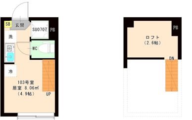 エスペランサ 平井 0103号室 間取り