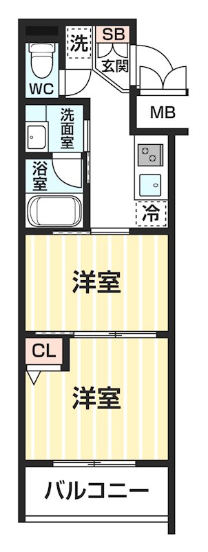 ハーモニーレジデンス文京千石 0401号室 間取り