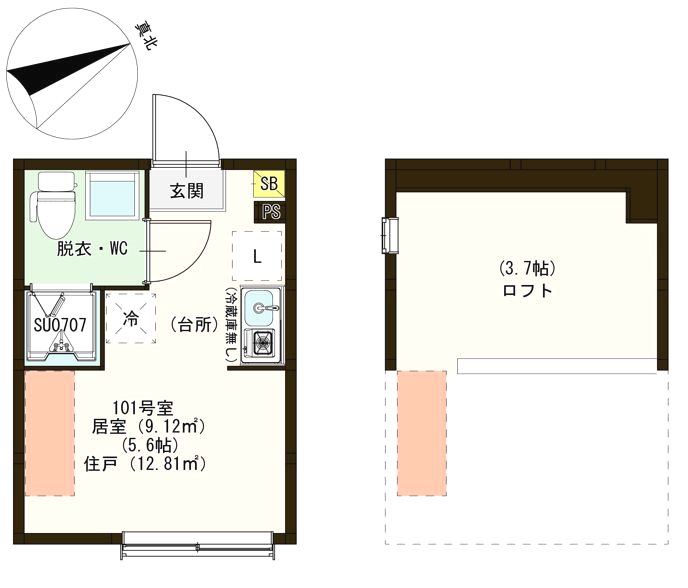 ヴェローナ平井 0101号室 間取り