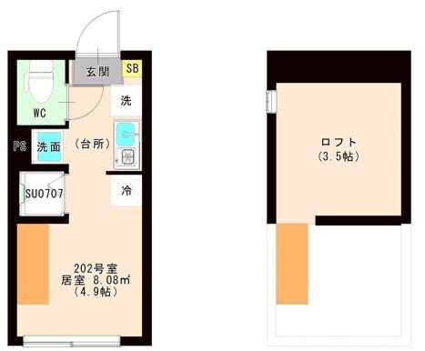 ＪＵＮＥ 0202号室 間取り
