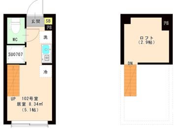 エスペランサ 平井 0102号室 間取り