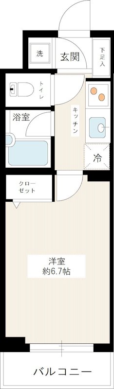 ヴェルト西馬込 0202号室 間取り