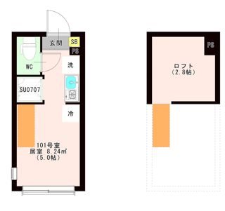 ＯＴＡＳ 代田橋 0101号室 間取り