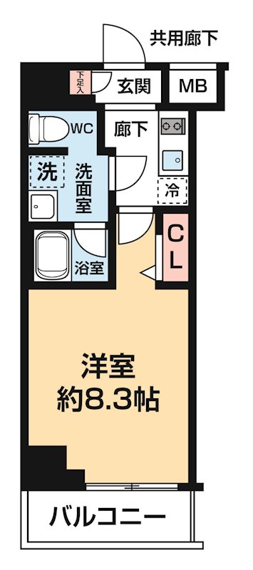 ＡＲＣＯＢＡＬＥＮＯ ＫＡＮＡＭＡＣＨＩⅡ 1503号室 間取り