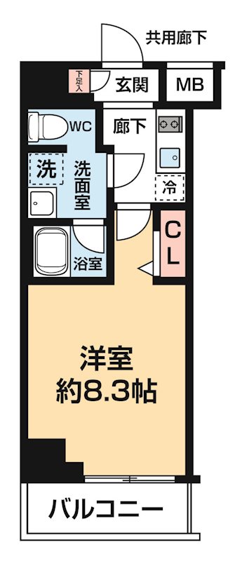 ＡＲＣＯＢＡＬＥＮＯ ＫＡＮＡＭＡＣＨＩⅡ 0305号室 間取り