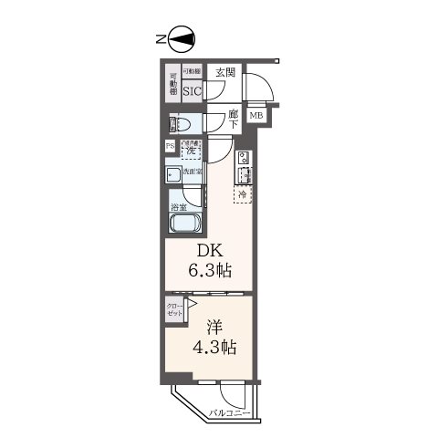 ハーモニーレジデンス東新宿 0207号室 間取り