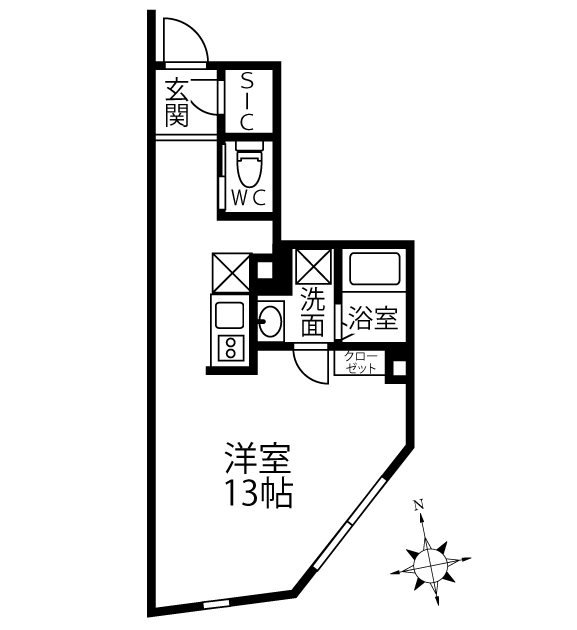 クリオ ラモード木場公園 0102号室 間取り