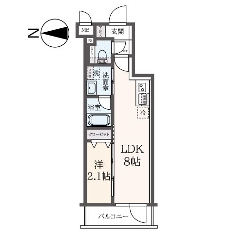 ハーモニーレジデンス東新宿 0104号室 間取り