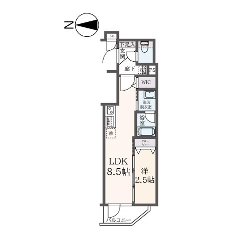 ハーモニーレジデンス東新宿 0201号室 間取り