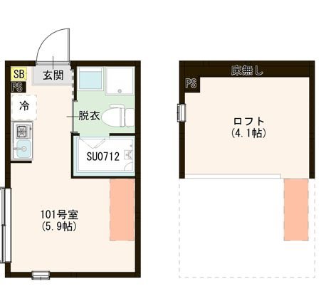 ハーモニーテラス上石神井Ⅴ 0101号室 間取り