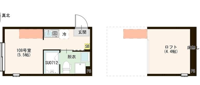 ハーモニーテラス上石神井Ⅴ 0108号室 間取り