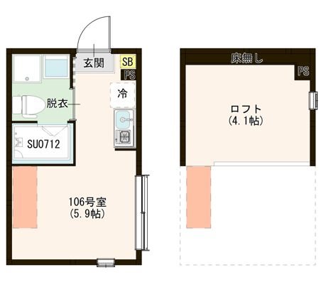 ハーモニーテラス上石神井Ⅴ 0206号室 間取り