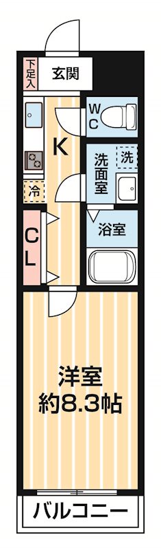 ヴェルト上野毛 0501号室 間取り