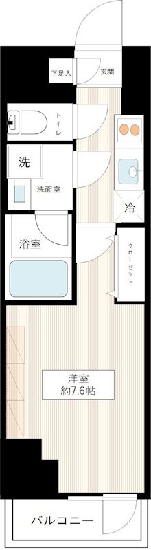 フュージョナル千住緑町 1102号室 間取り