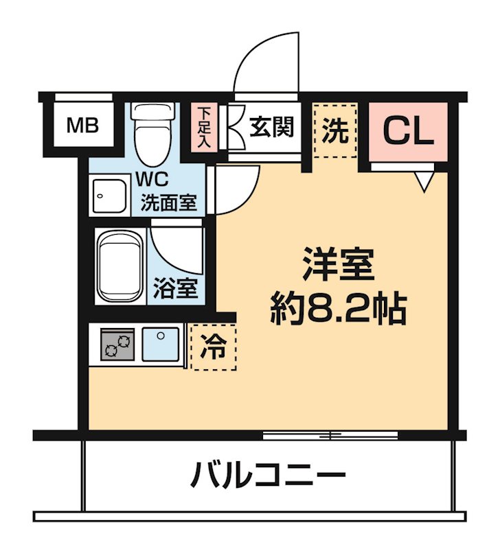 ＡＲＣＯＢＡＬＥＮＯ ＫＡＷＡＳＡＫＩ ＷＥＳＴ 0407号室 間取り