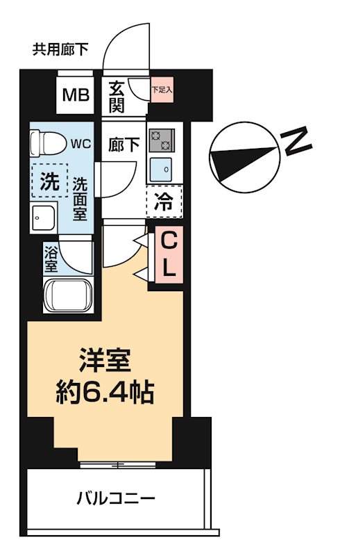 ヴァローレ松戸フィーロ 1011号室 間取り