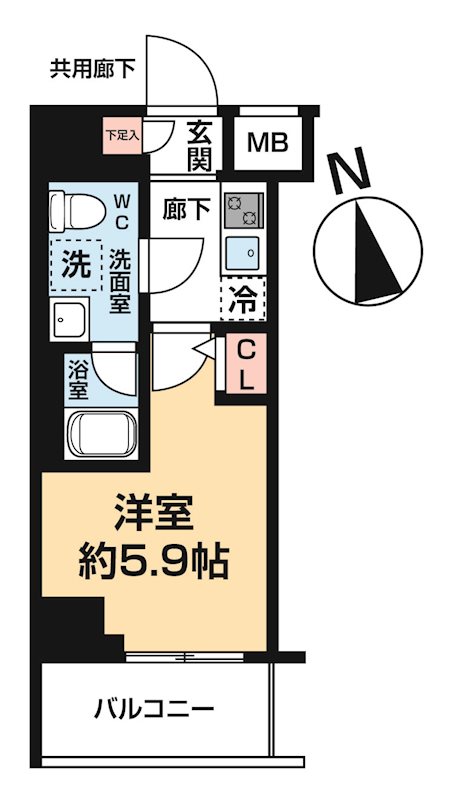 ヴァローレ松戸フィーロ 0103号室 間取り
