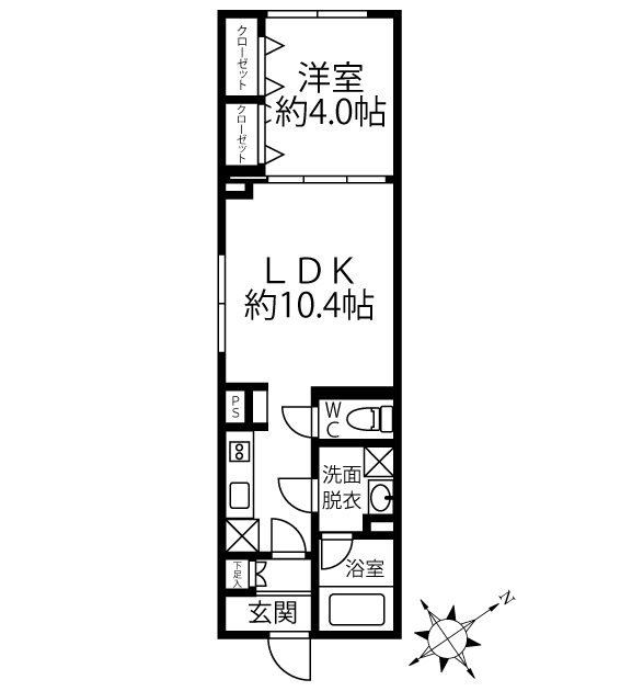 クリオ ラモード水天宮前 0301号室 間取り