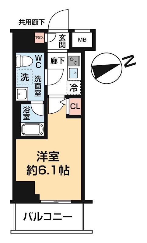 ヴァローレ松戸フィーロ 0512号室 間取り