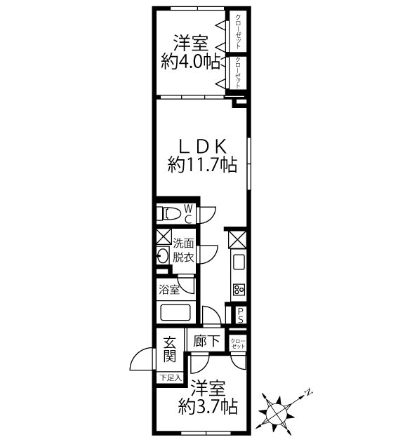 クリオ ラモード水天宮前 0202号室 間取り