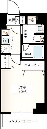 ＲＥＡＬＩＺＥ蒲田Ⅱ 0402号室 間取り