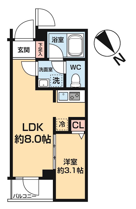 ハーモニーレジデンス中野若宮 0304号室 間取り