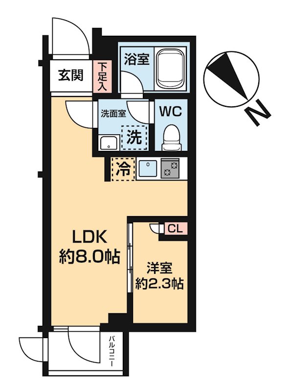 ハーモニーレジデンス中野若宮 0104号室 間取り