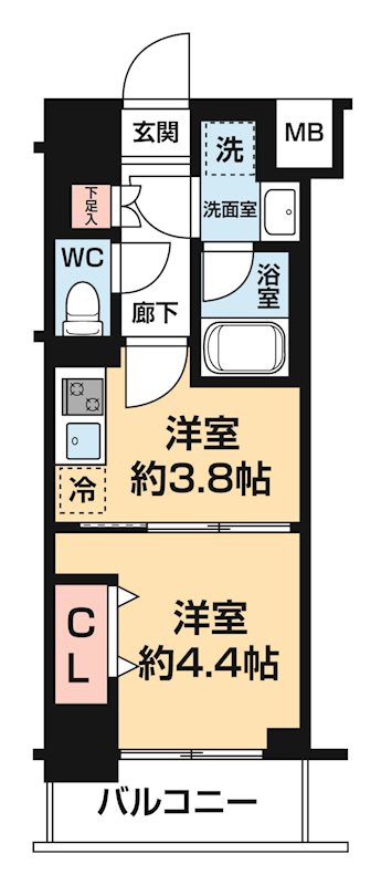 ＧＥＮＯＶＩＡ木場Ⅱ 0703号室 間取り