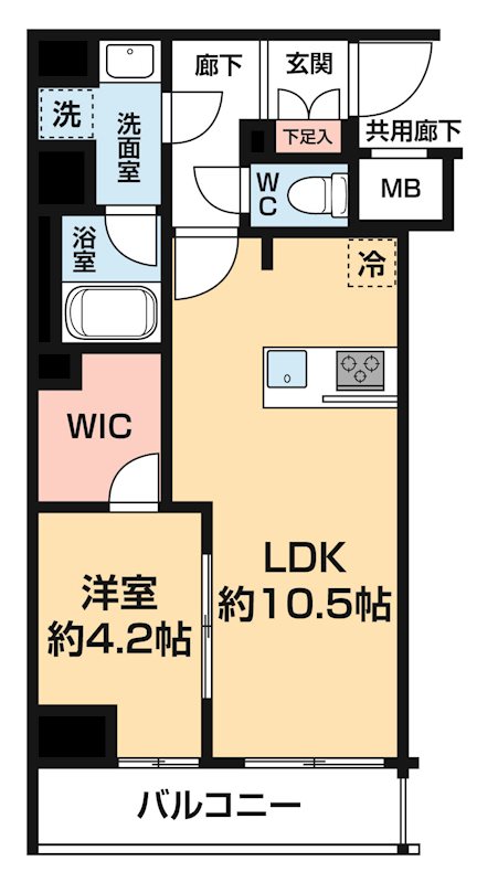 ＡＲＣＯＢＡＬＥＮＯ ＯＳＨＩＡＧＥ ＢＬＯＳＳＯＭ 0604号室 間取り