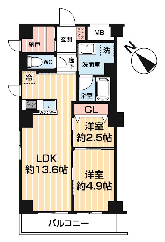 アスブルーム奥浅草 0302号室 間取り