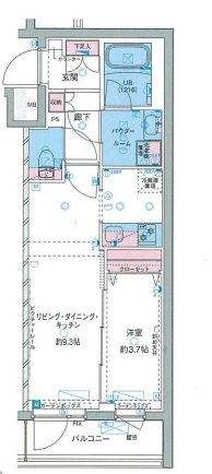 ＧＥＮＯＶＩＡ西高島平Ⅱ 0408号室 間取り