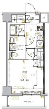 セジョリ墨田ＥＡＳＴⅡ 0307号室 間取り